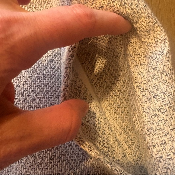 LOFT Tweed Mini Skirt Sz 4 $80 w/ pockets! Blue and ivory - Picture 3 of 6